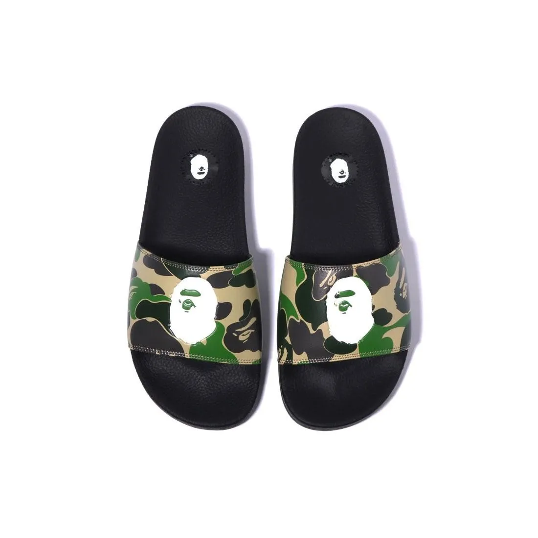 A Bathing Ape Men ABC Camo Slide Sandals (green)