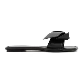 ACNE STUDIOS Black Leather Musubi Sandals for Women