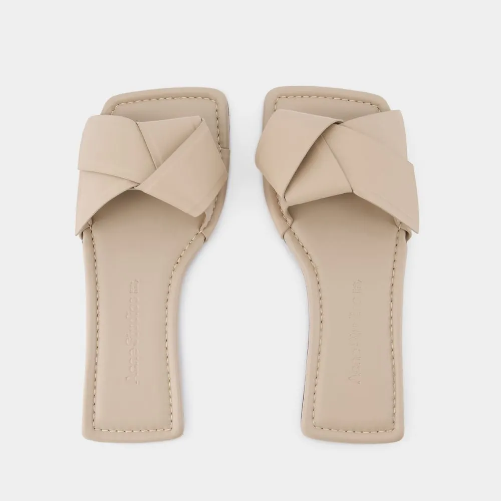 ACNE STUDIOS Tan Musubi Sandals for Women | SS24 Collection