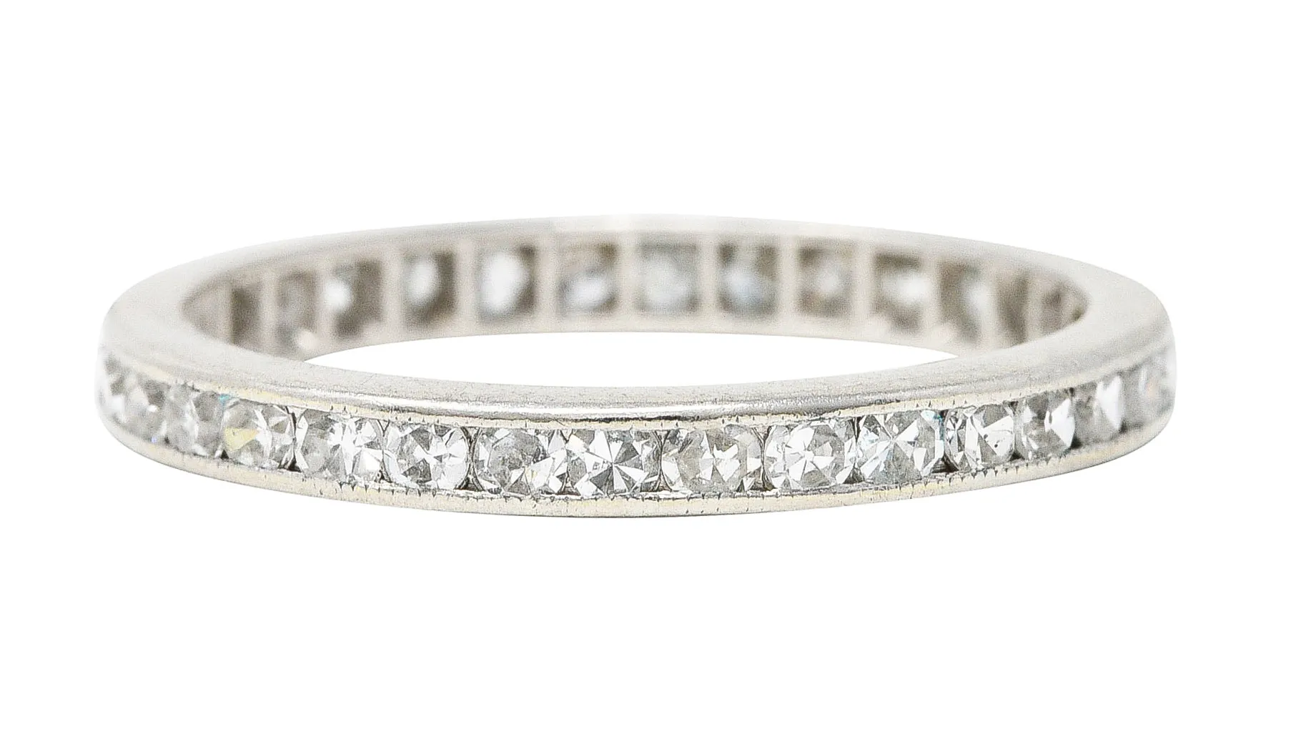 Art Deco 0.90 Diamond Platinum Eternity Channel Wedding Band Ring