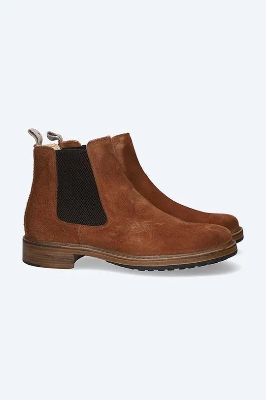 Astorflex suede chelsea boots WILFLEX 1036 men's brown color