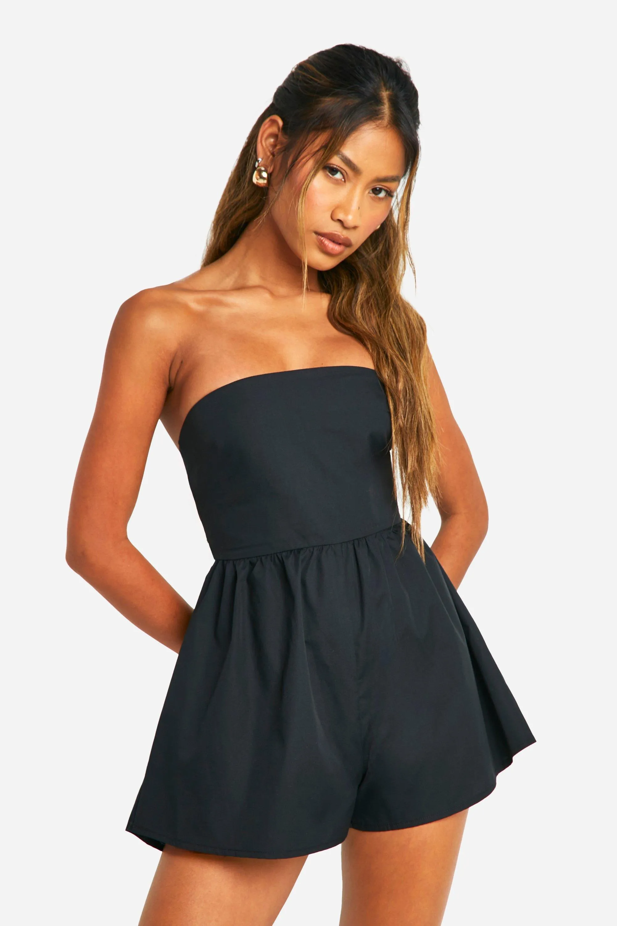 Bandeau Smock Skort Romper