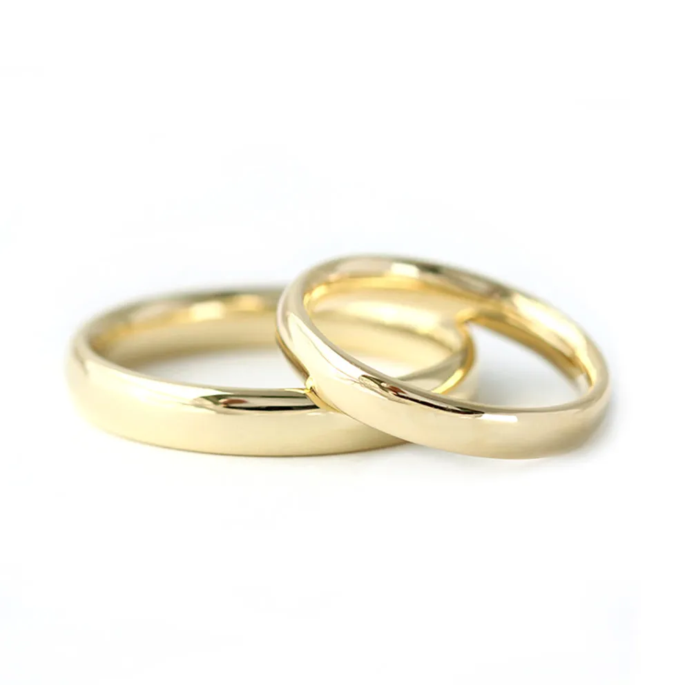 Basic Wedding Band - Comfort Fit Gold Wedding Band