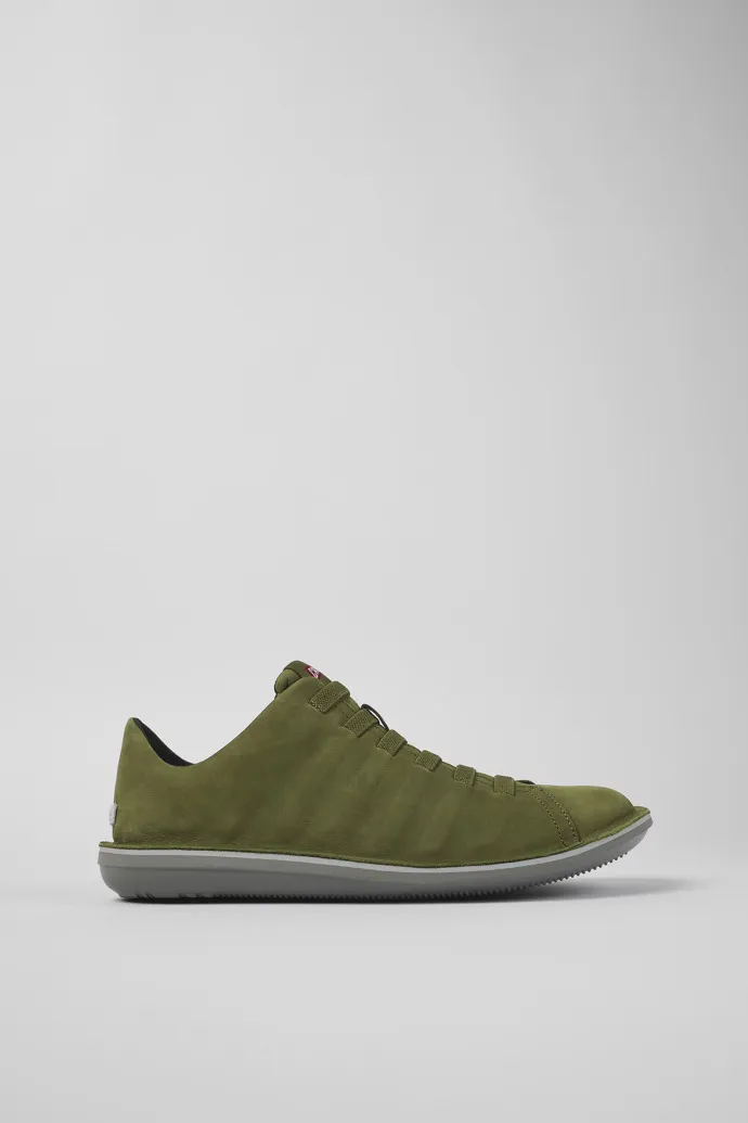 Beetle Green Nubuck Low Sneaker for Men