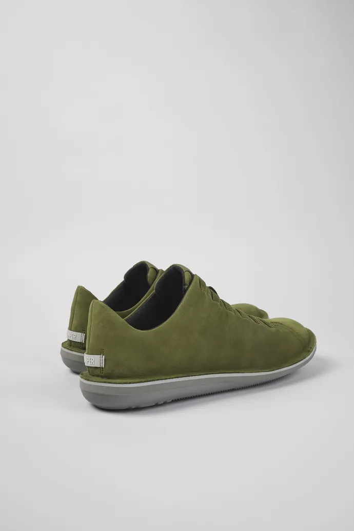 Beetle Green Nubuck Low Sneaker for Men