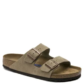 Birkenstock Women's ARIZONA SOFT FOOTBED Taupe Suede Sandals