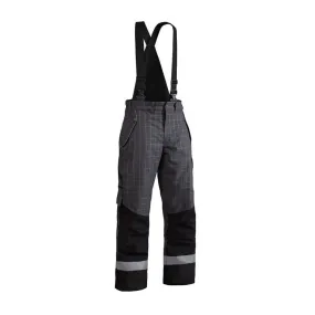 Blaklader 1801 1954 Winter Trousers Dark Grey With Checks & Red Stripes