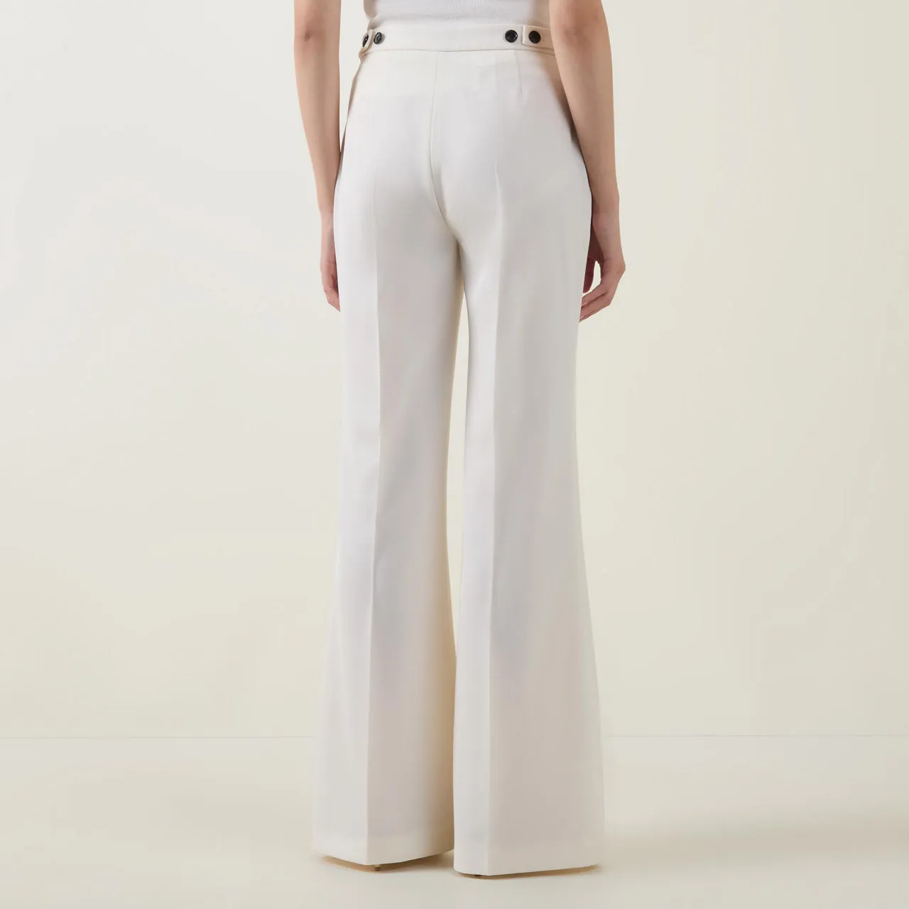 BOSS Talia Wide-Leg Trousers - Ivory