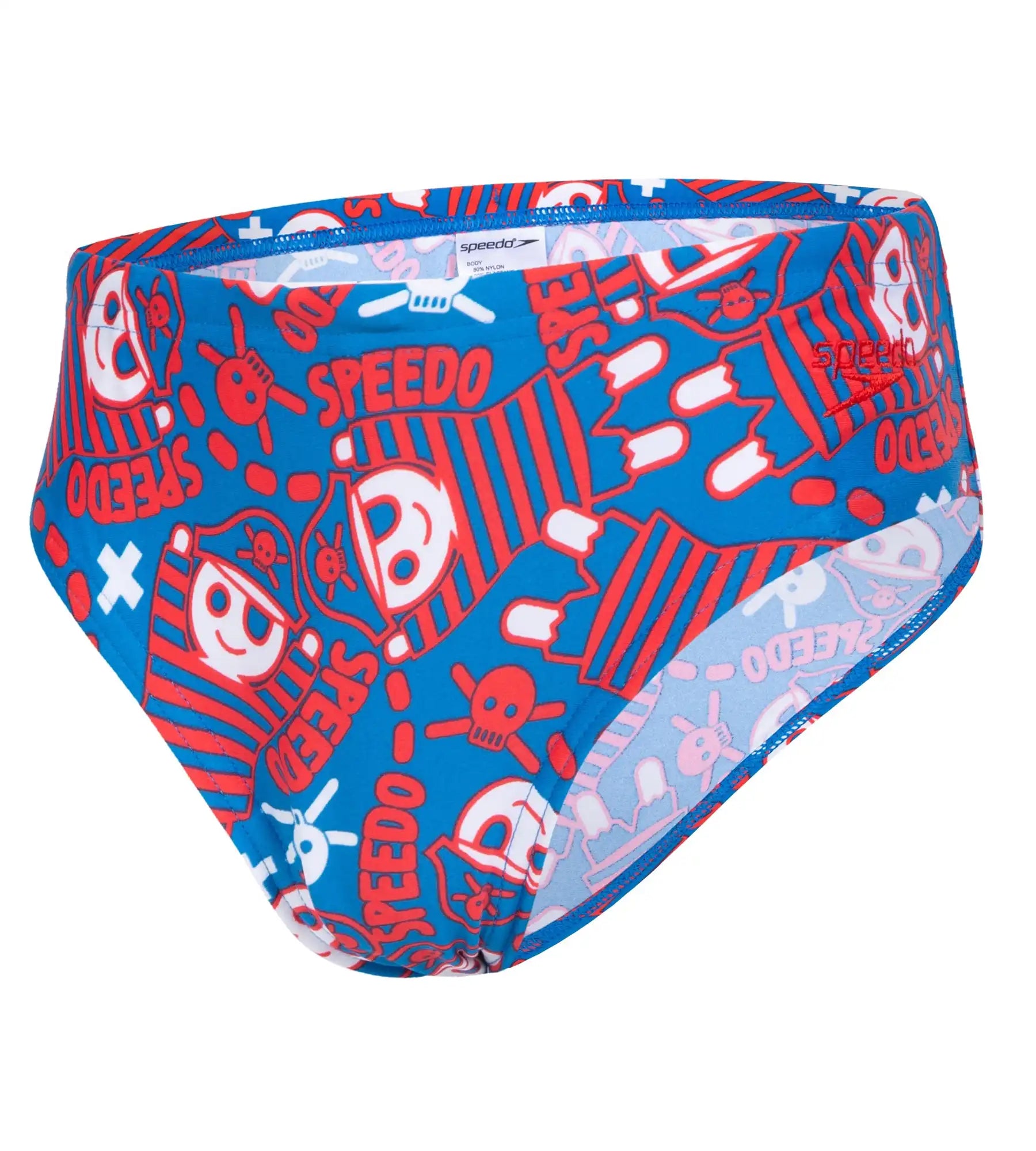 Boy's Fusion Fun Aop Brief - Danube & Risk Red