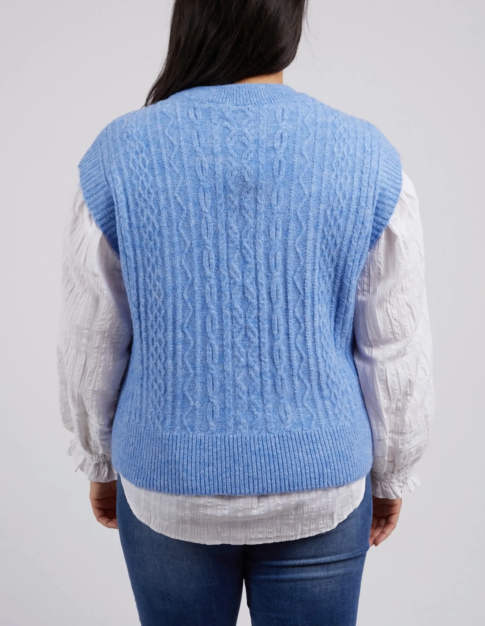 Bramble Knit Vest Hydrangea