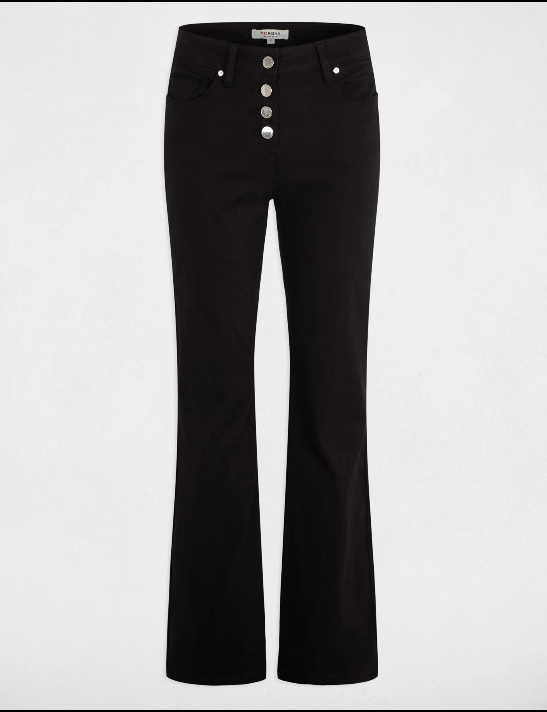 Buttoned bootcut trousers black women