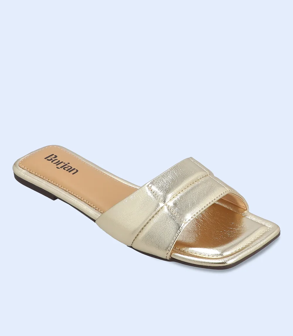 BW9325-GOLDEN-Women Casual Chappal