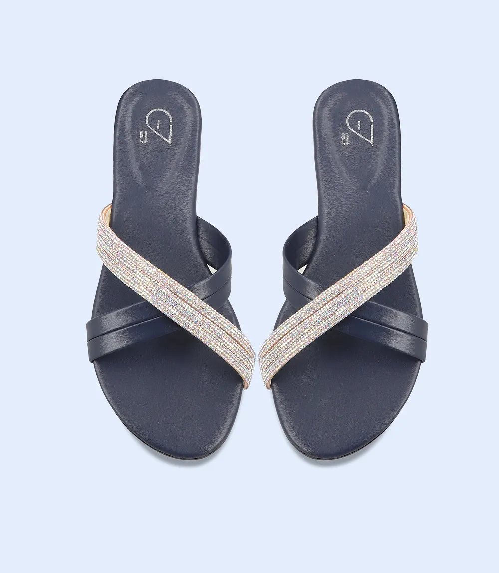 BW9459-NAVY-Women Slipper