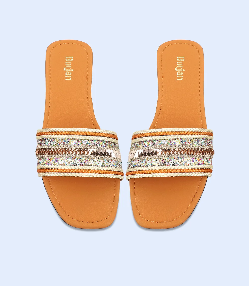 BW9484-TAN-Women Slippers