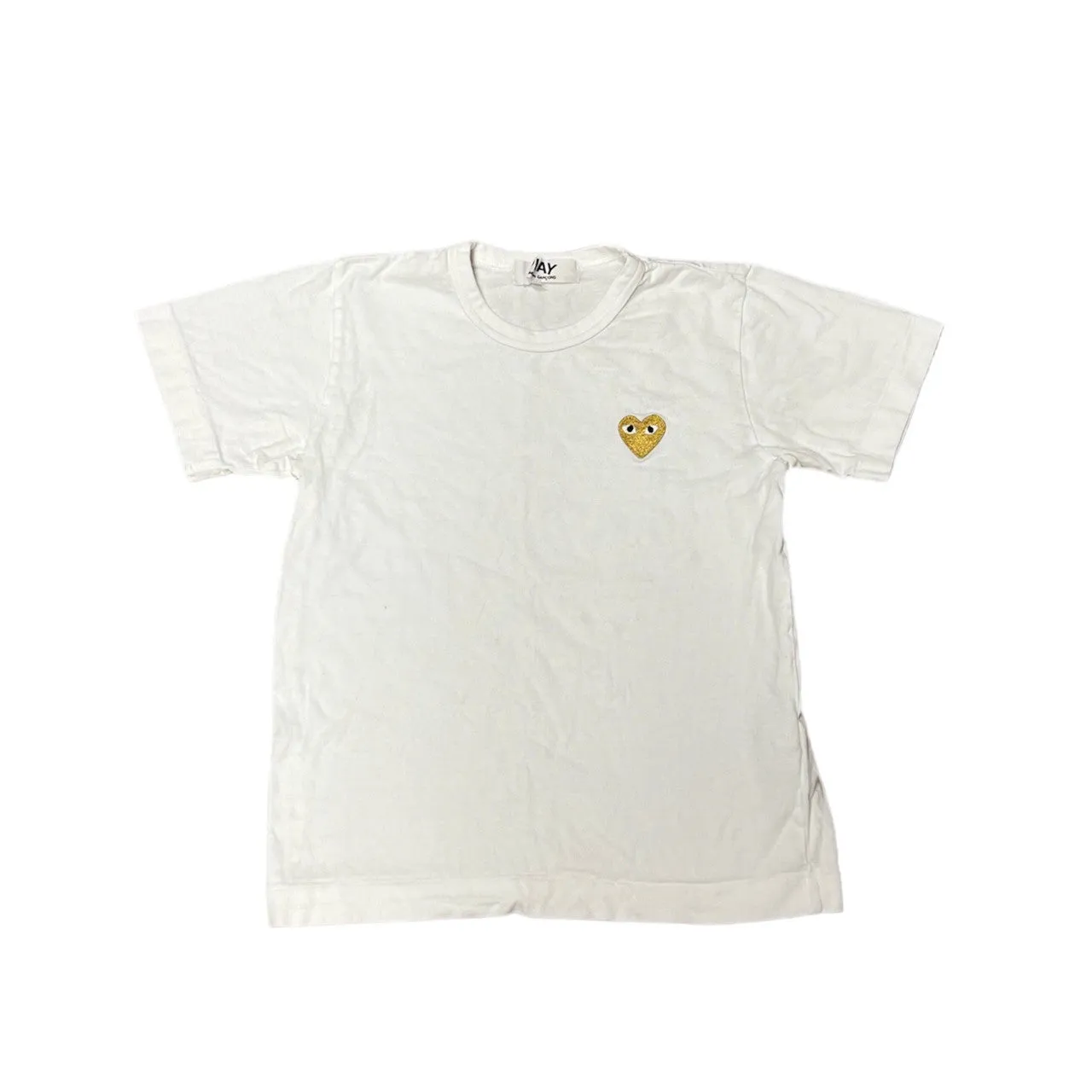 Comme des Garons Play Gold Heart Patch Tshirt (W)