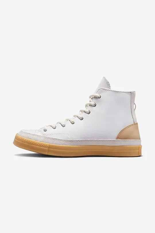 Converse leather trainers Chuck 70 Premium Craft men's white color