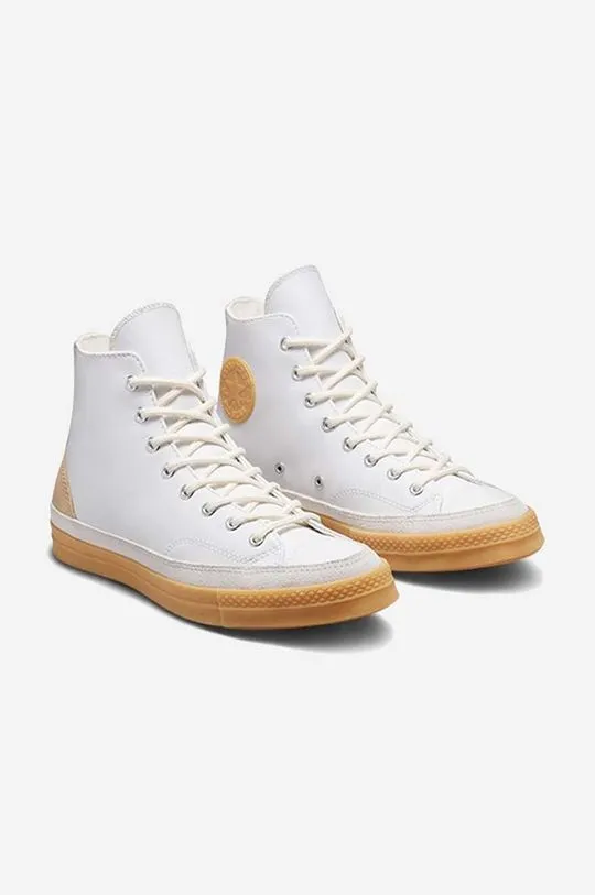 Converse leather trainers Chuck 70 Premium Craft men's white color