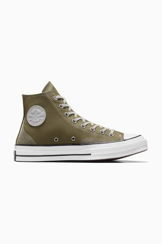 Converse trainers Chuck 70 HI Mossy men's green color A07435C