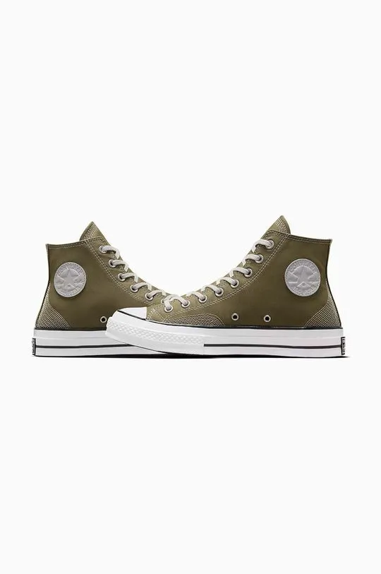 Converse trainers Chuck 70 HI Mossy men's green color A07435C