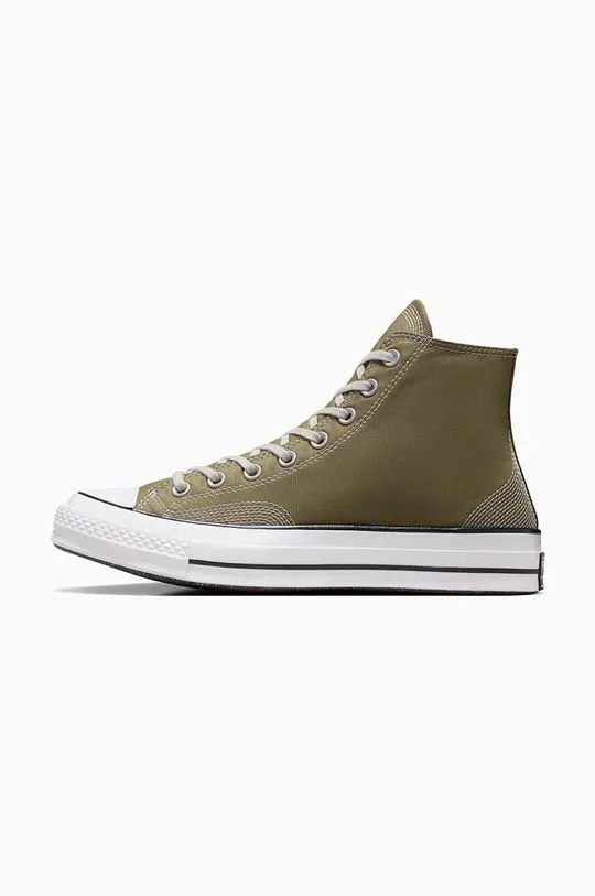 Converse trainers Chuck 70 HI Mossy men's green color A07435C