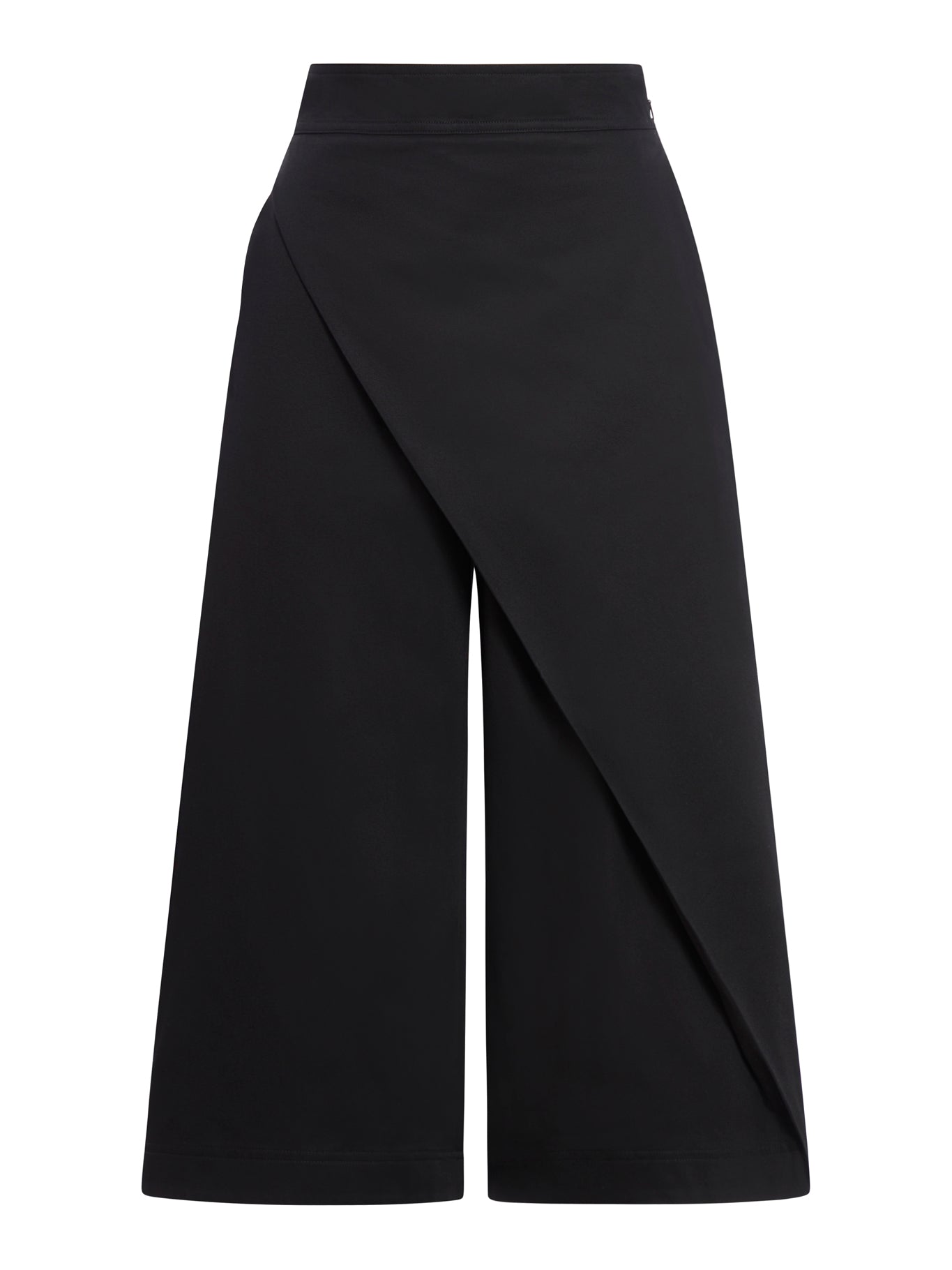 Cotton wrap crop trousers