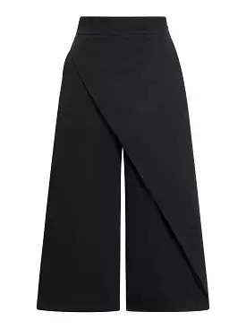 Cotton wrap crop trousers