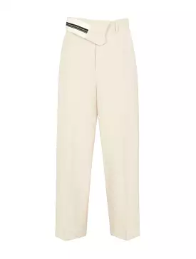 Cream gabardine trousers