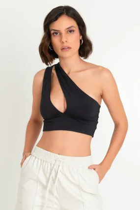 Crop top asimétrico un hombro cut out