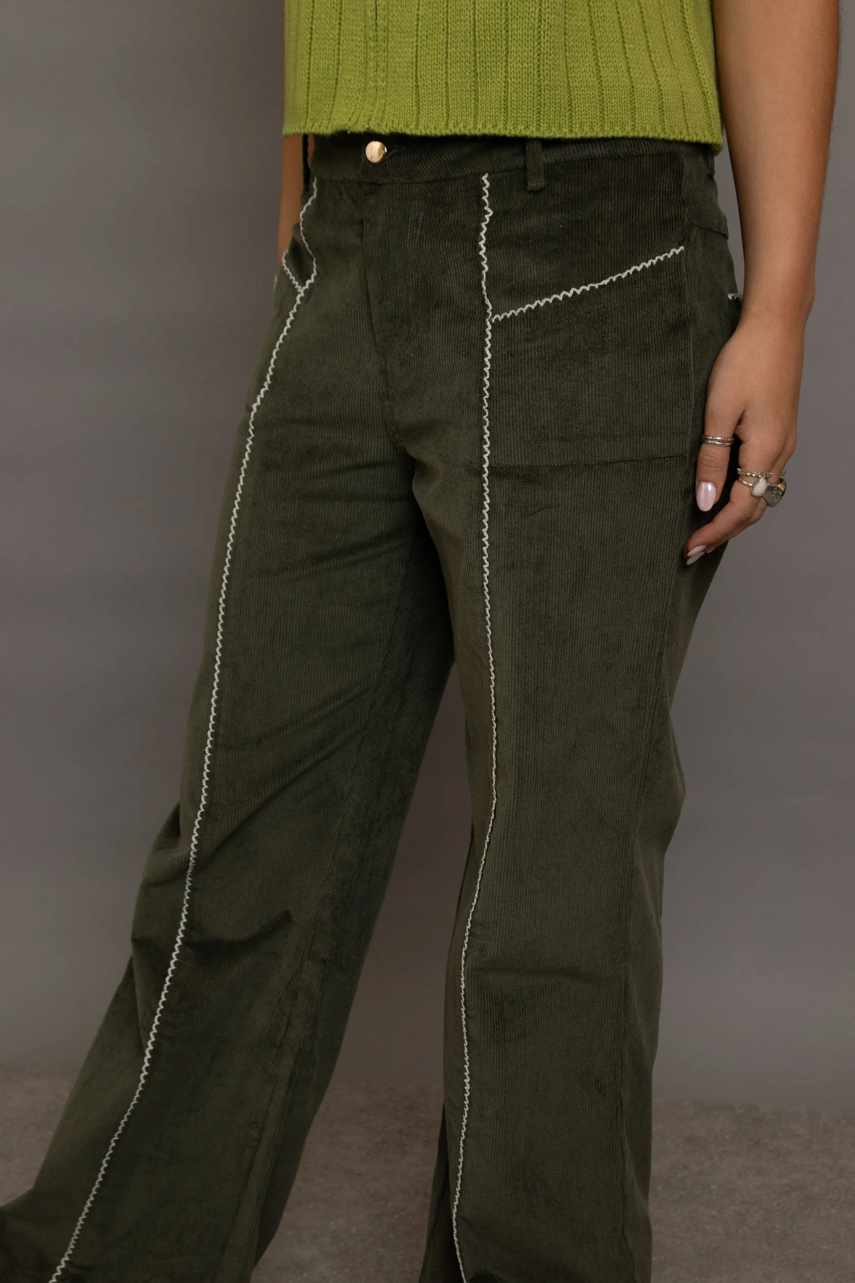 Daisy Street Cord Flared Trousers