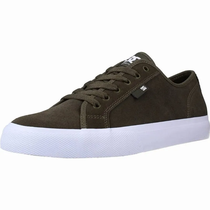 DC Shoes MANUAL S - LEATHER SKATE SHOES FOR MEN GREEN