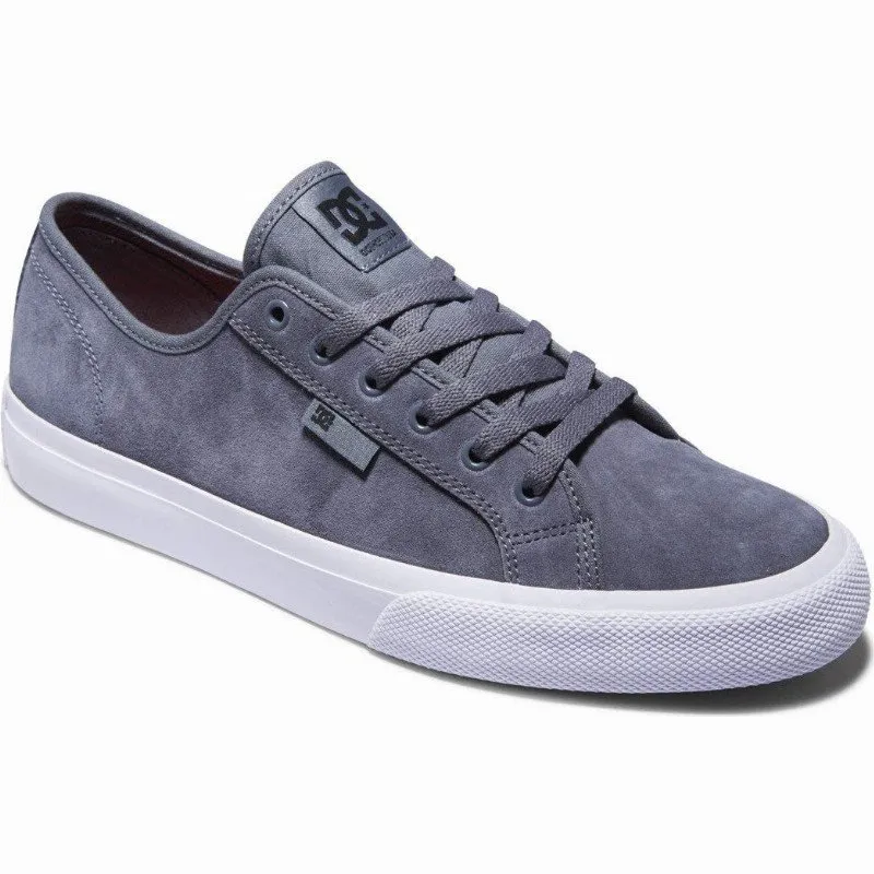 DC Shoes MANUAL S - LEATHER SKATE SHOES FOR MEN GREY