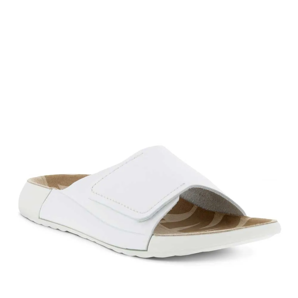 Ecco 2nd Cozmo 20680301002 Women's Flat Leather Summer Sandals White