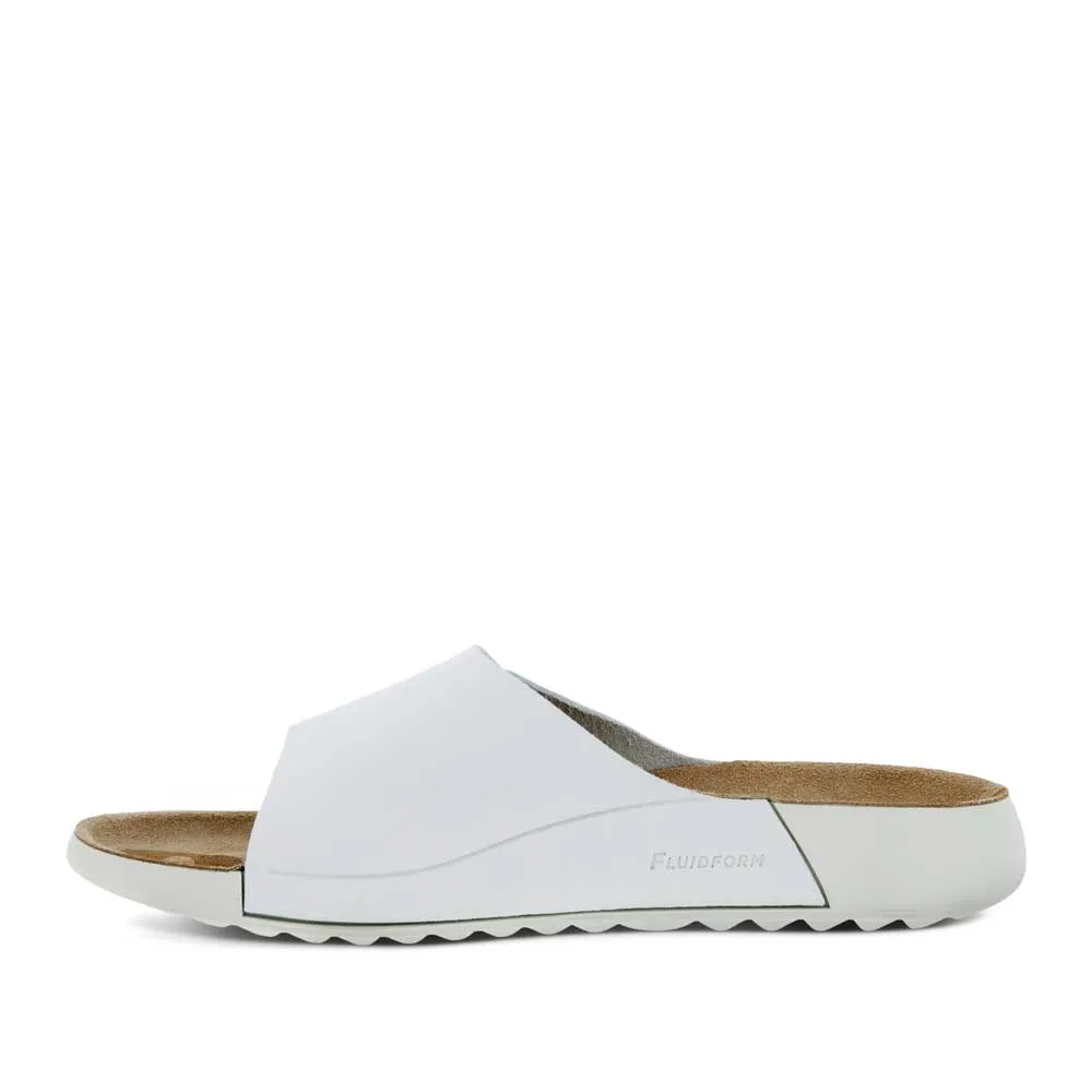 Ecco 2nd Cozmo 20680301002 Women's Flat Leather Summer Sandals White