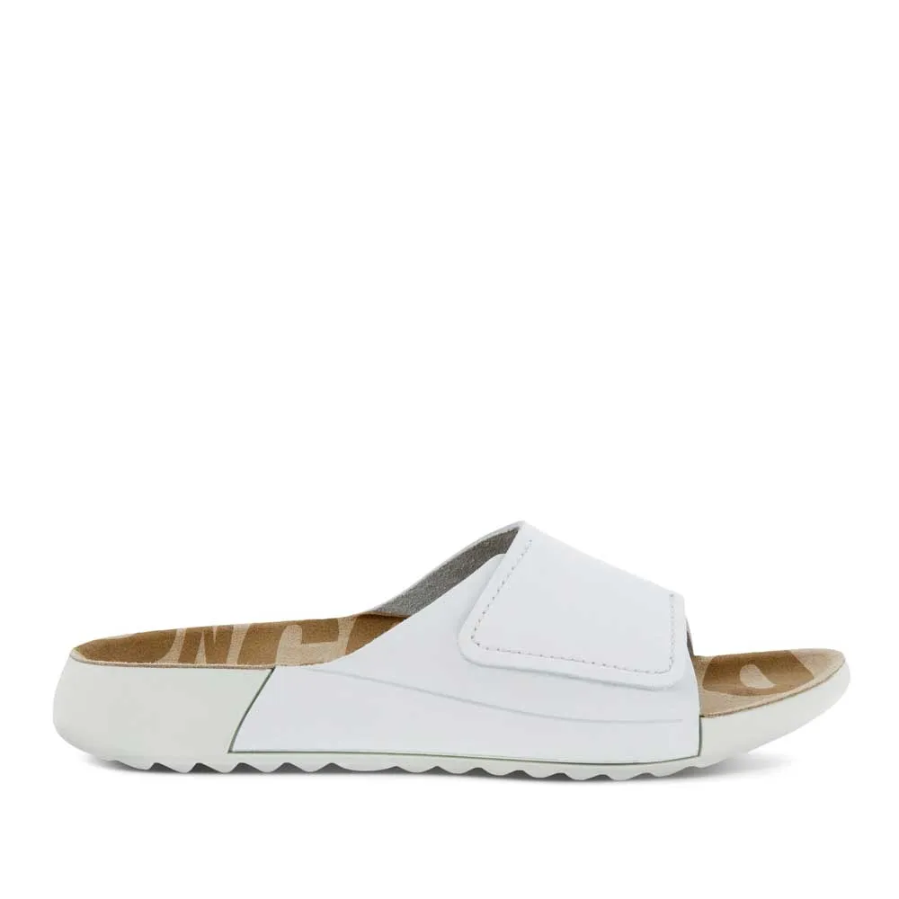 Ecco 2nd Cozmo 20680301002 Women's Flat Leather Summer Sandals White