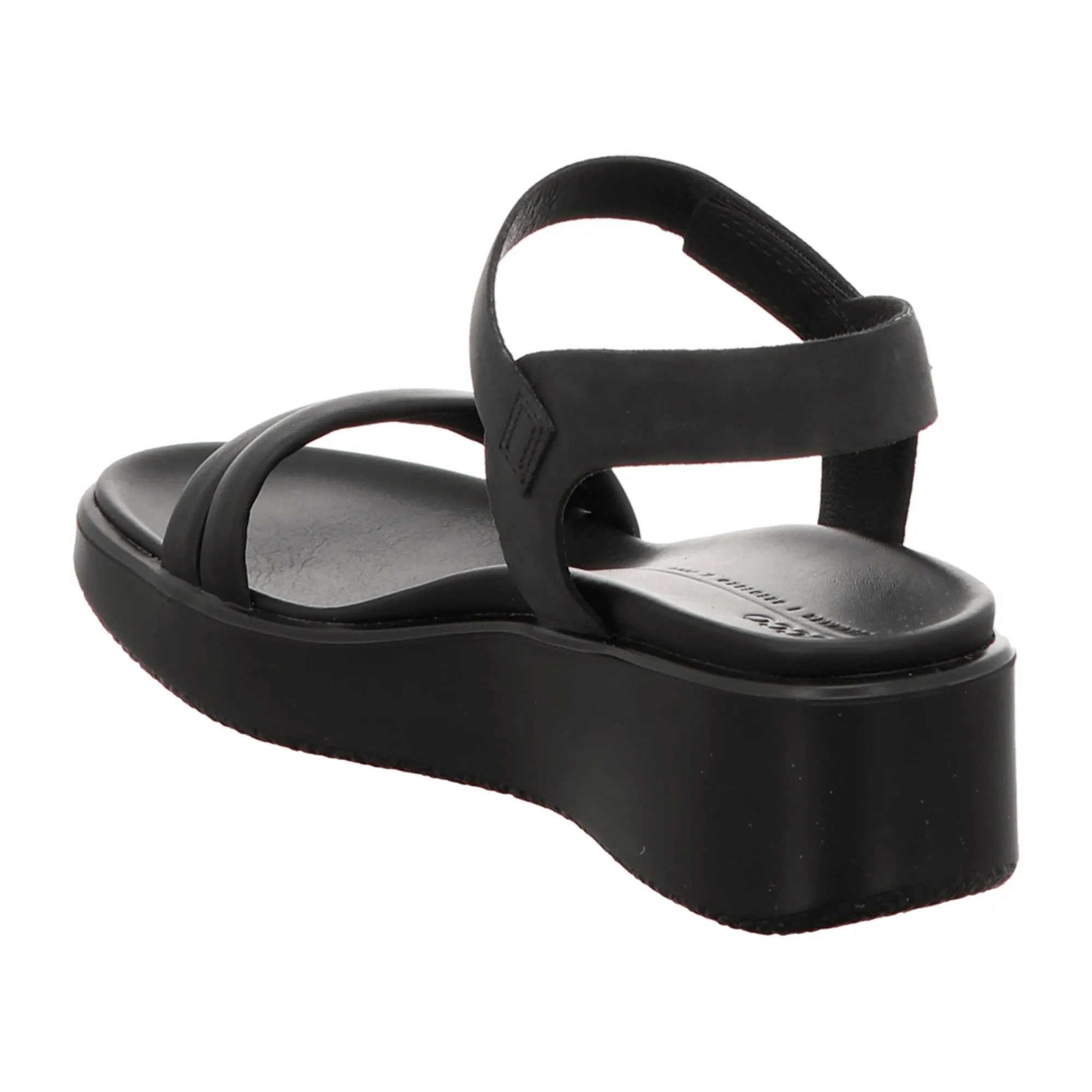 Ecco Flowt Wedge Sandals for Women - 273303 Black, Stylish & Comfortable