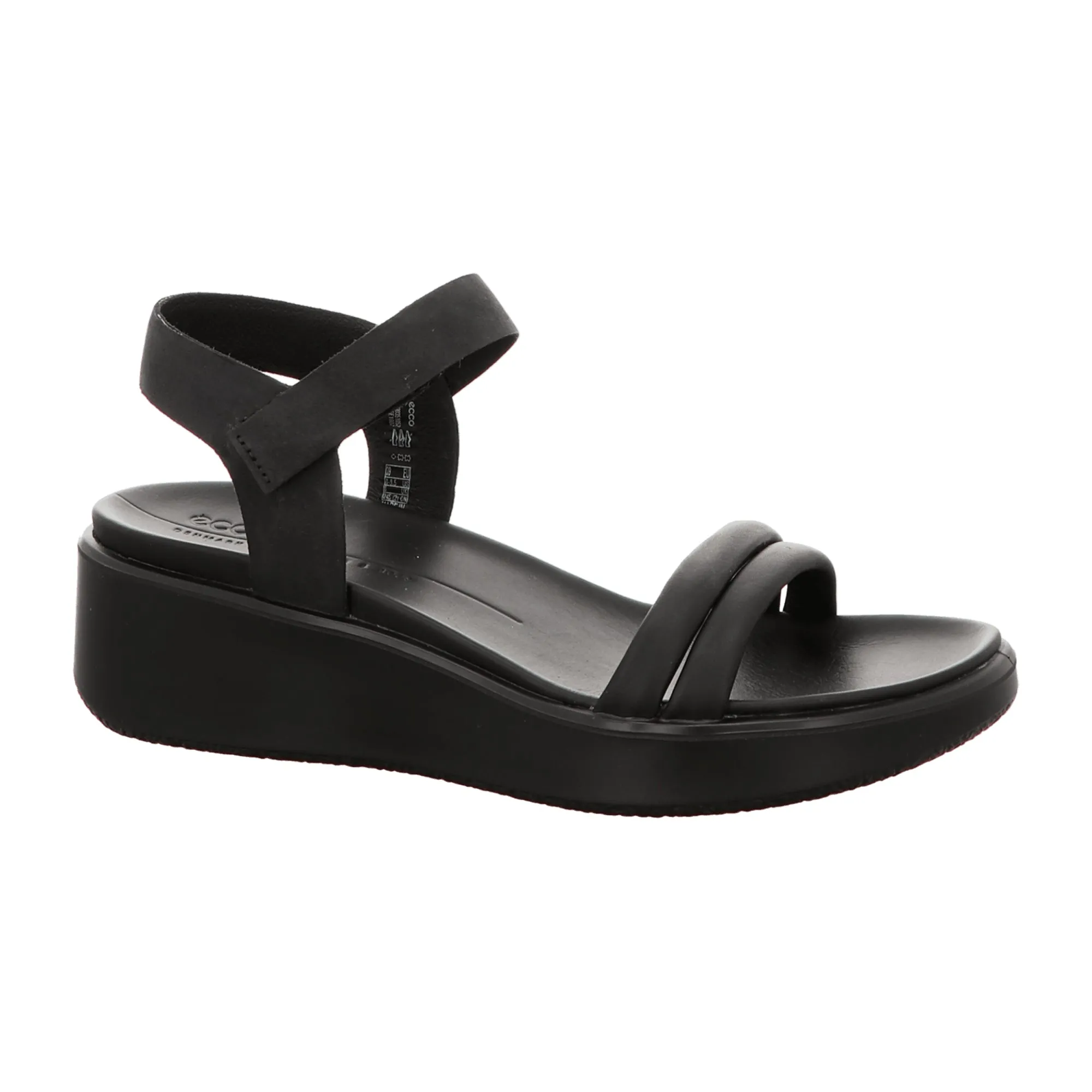 Ecco Flowt Wedge Sandals for Women - 273303 Black, Stylish & Comfortable