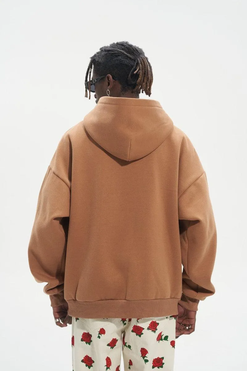 Embroidered Sherpa Hoodie