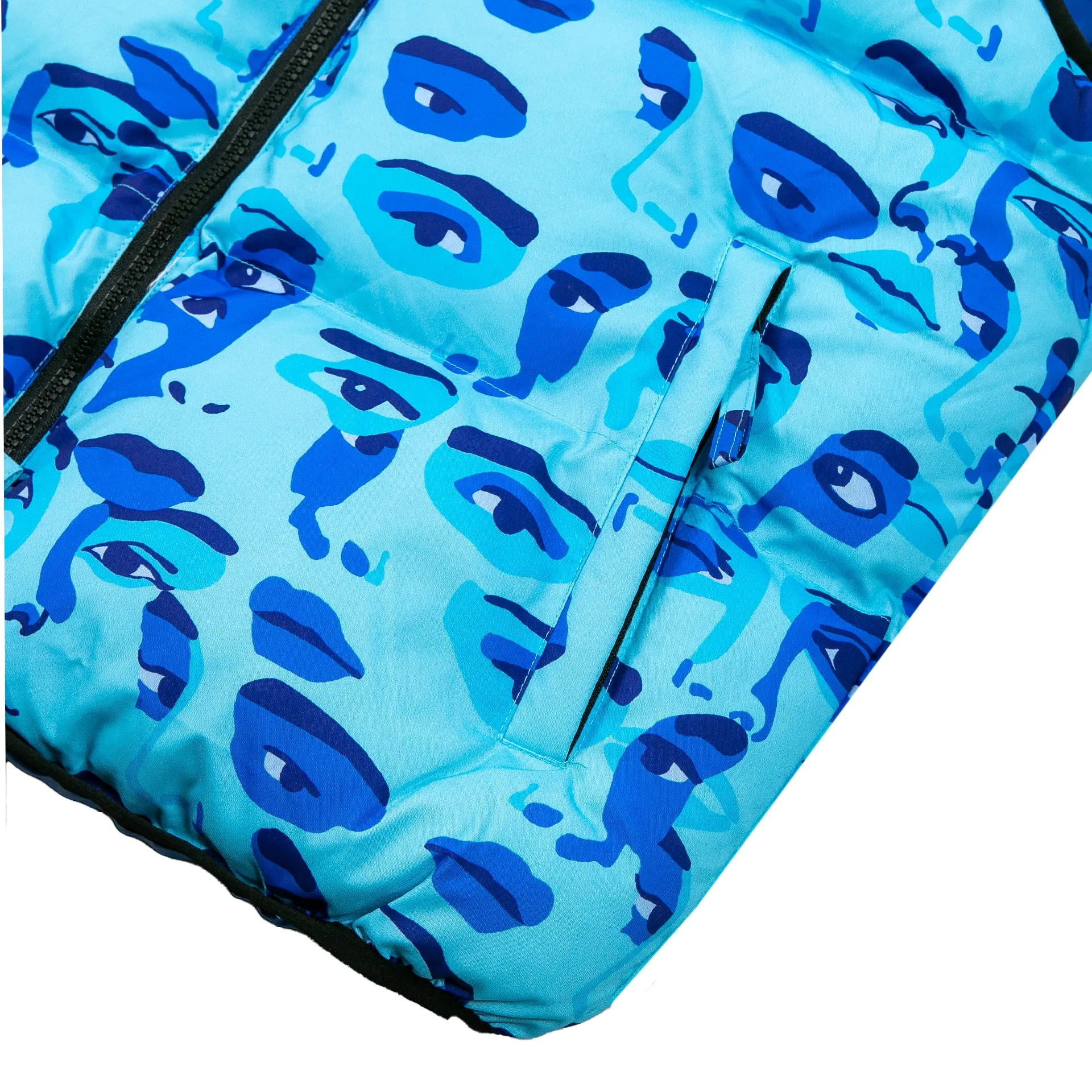 Face Camo Blue Puffer