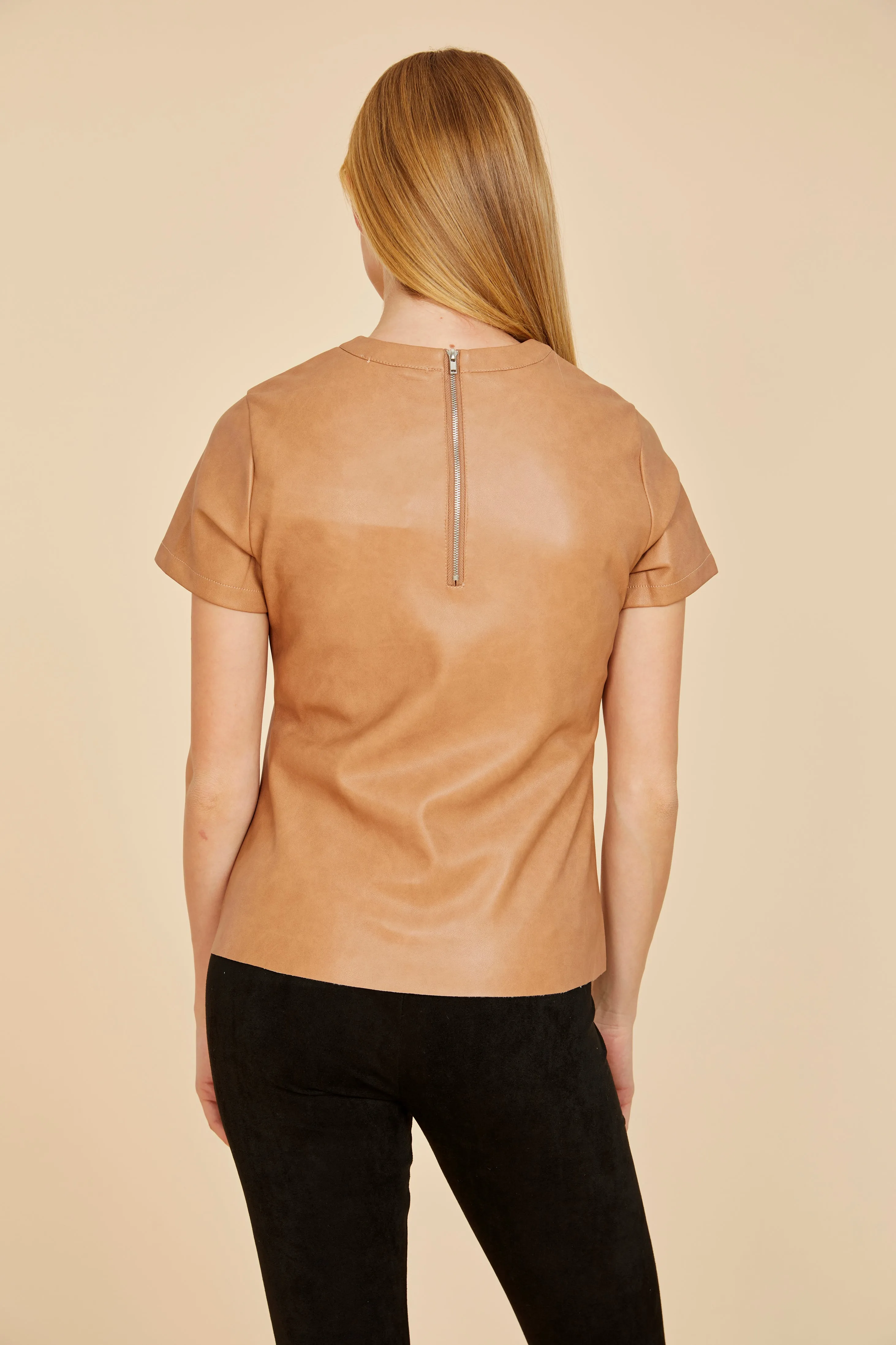 Faux Leather TShirt