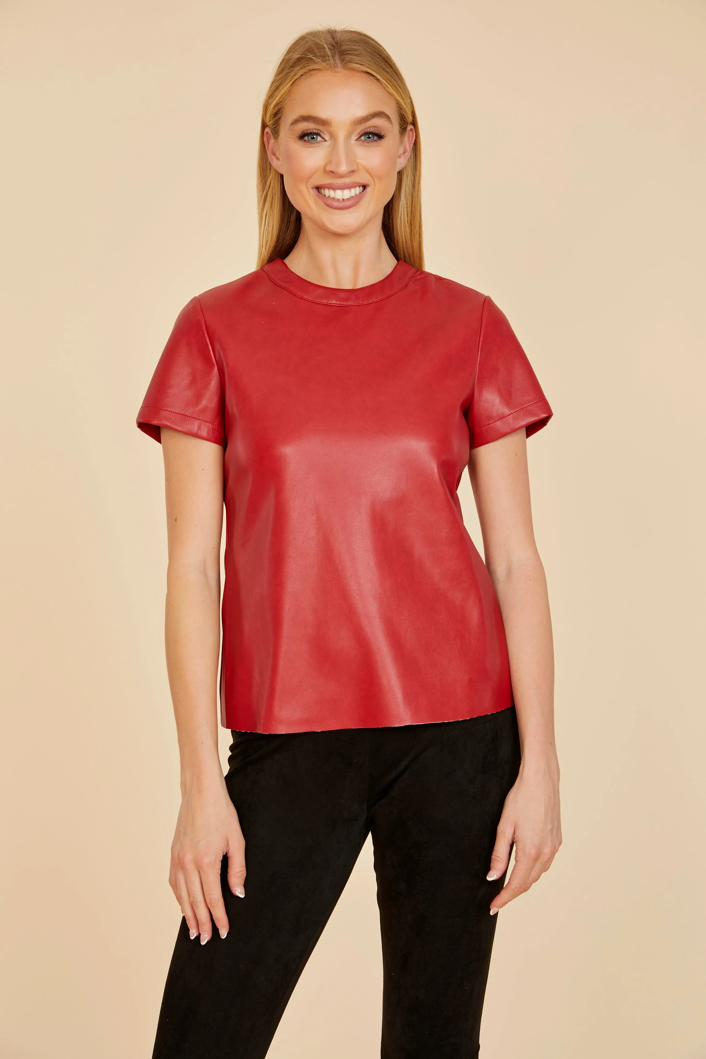 Faux Leather TShirt