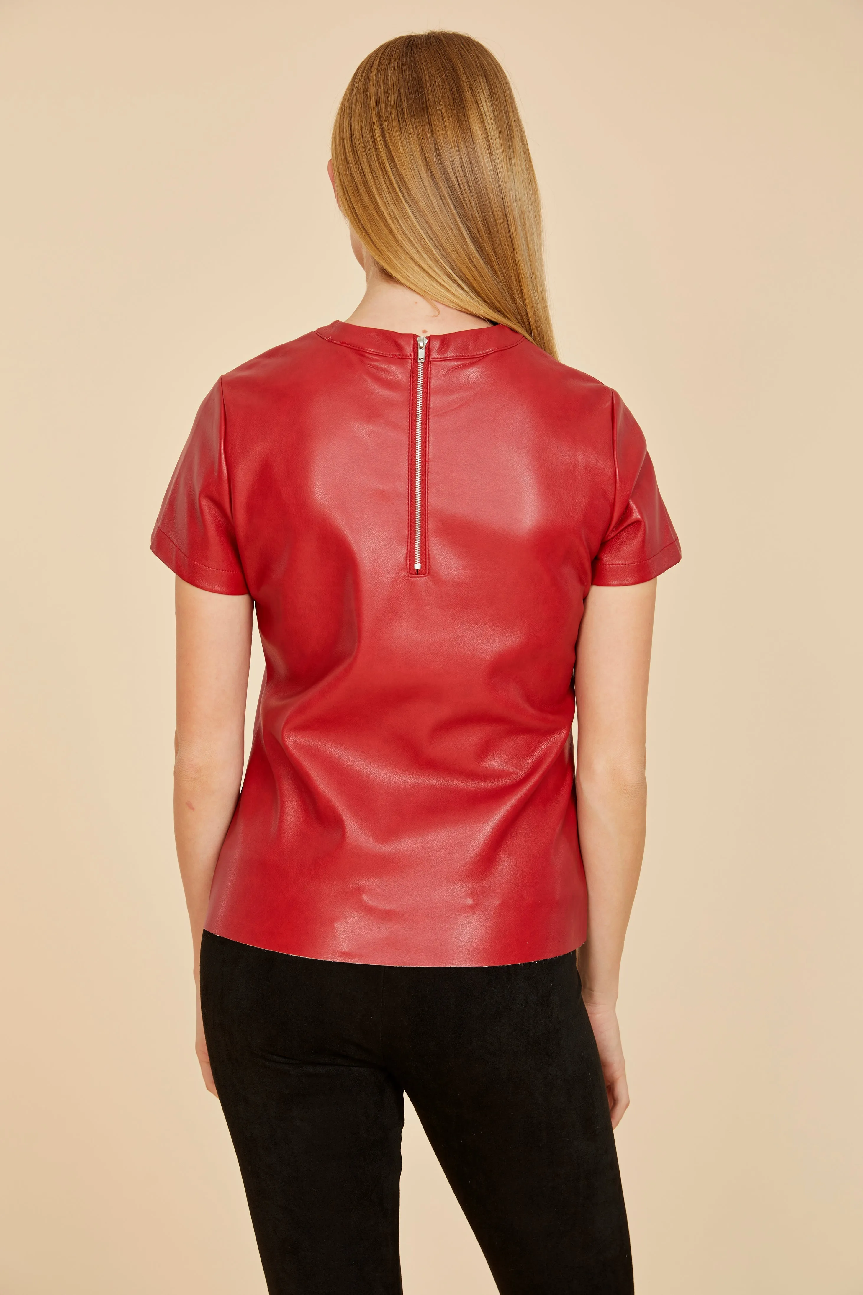 Faux Leather TShirt