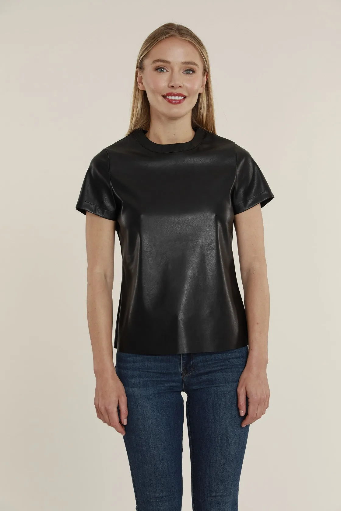 Faux Leather TShirt