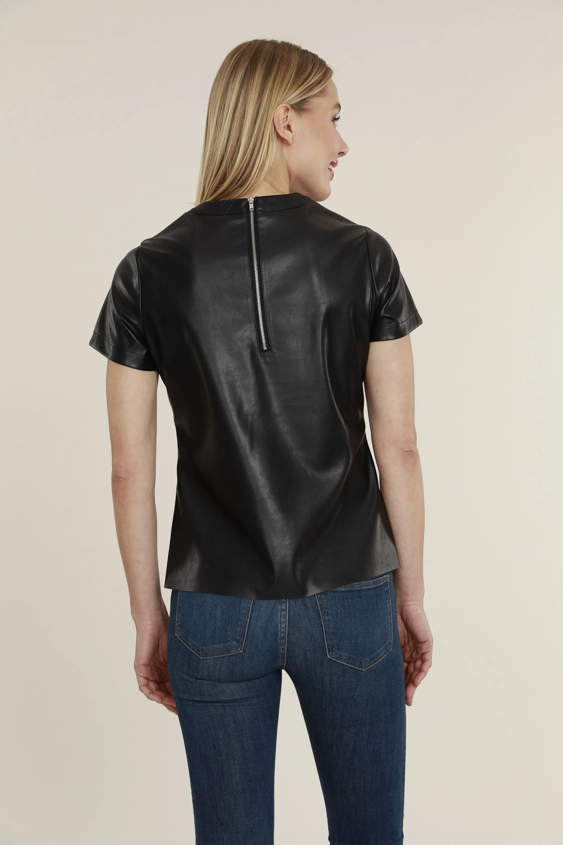 Faux Leather TShirt