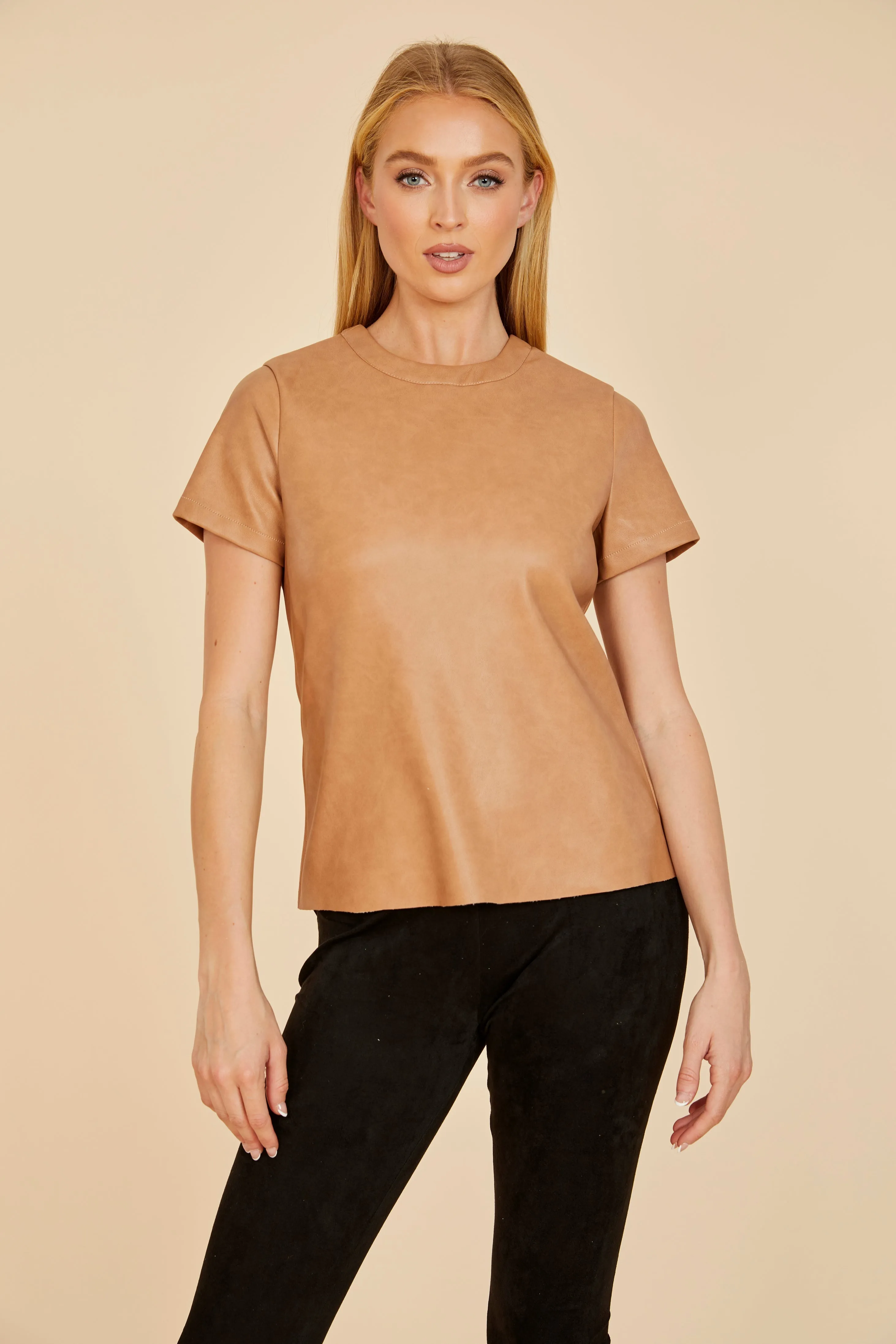 Faux Leather TShirt