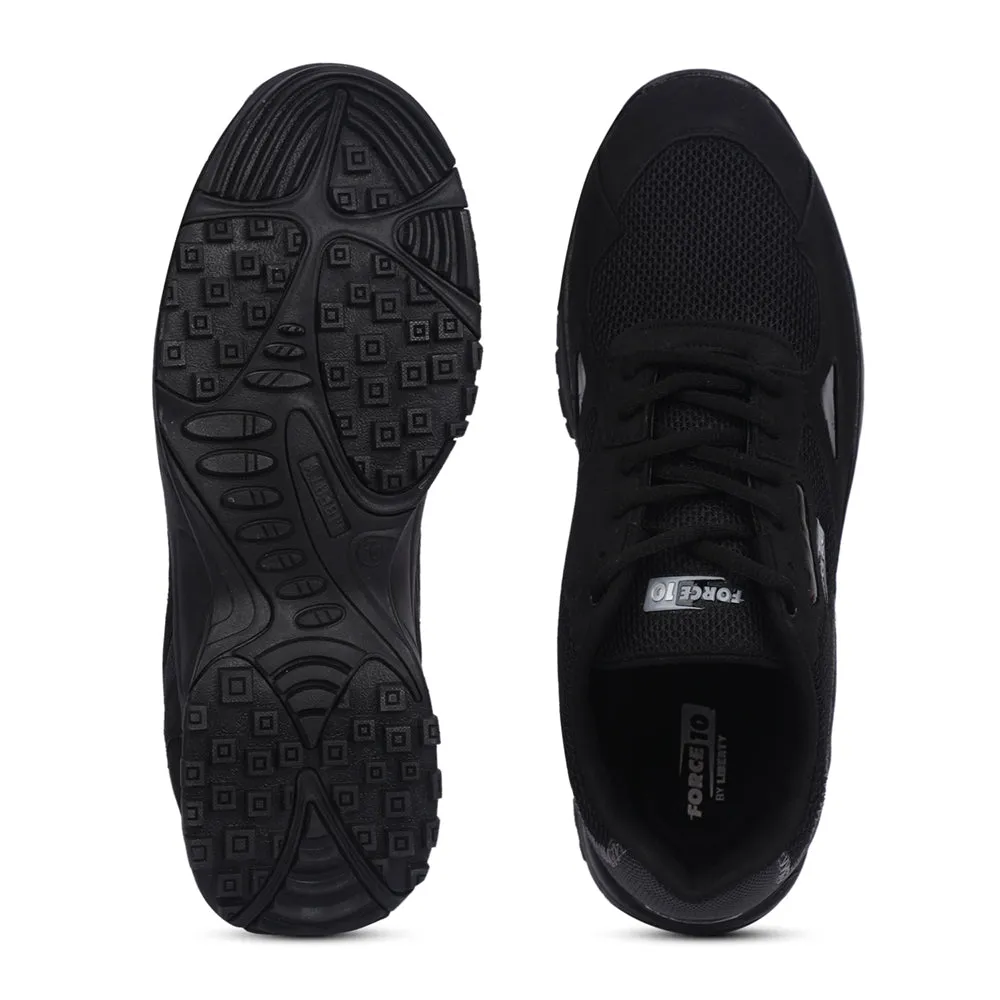 Force 10 By Liberty Men Sports Running Shoes - Black (NORWAY-5)