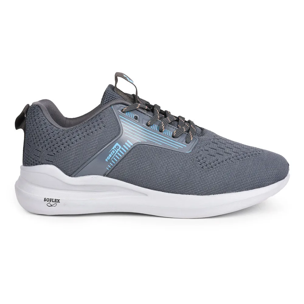 Force 10 Men Grey Sports Running Shoes(LEOPARD-01)