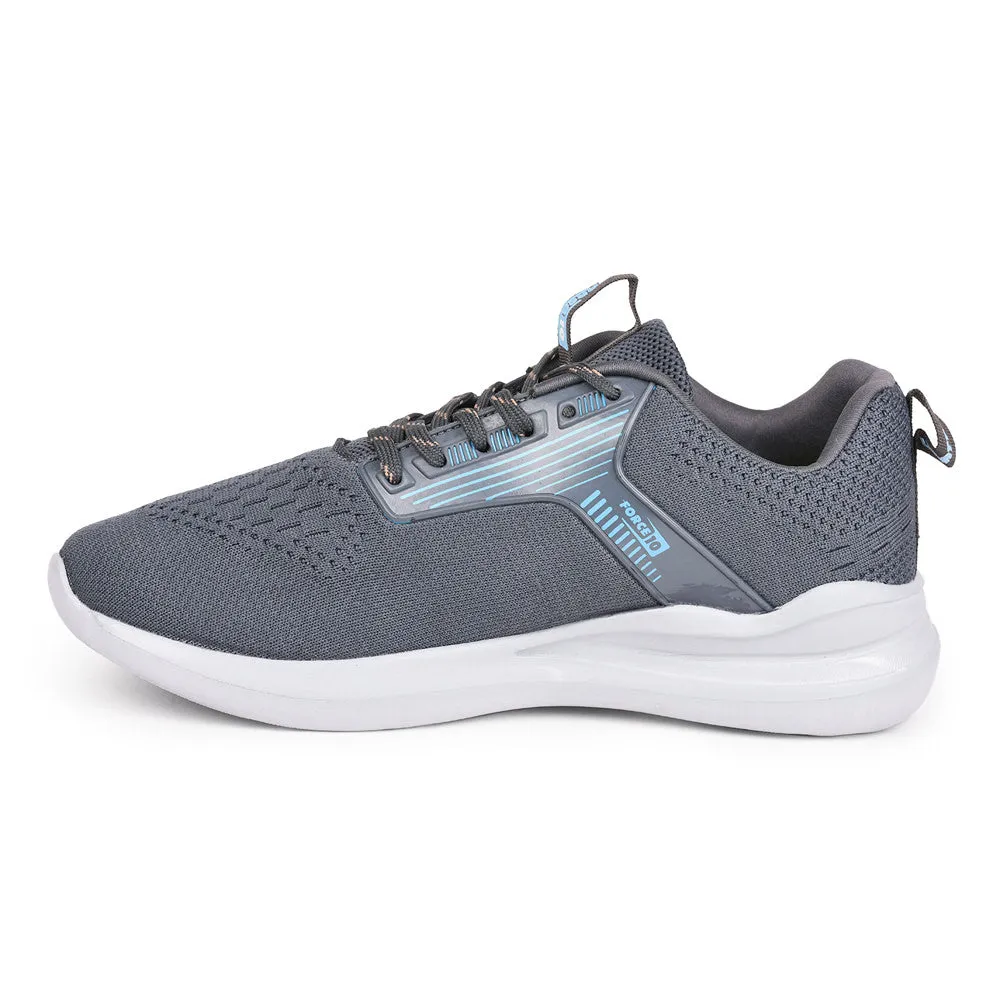 Force 10 Men Grey Sports Running Shoes(LEOPARD-01)