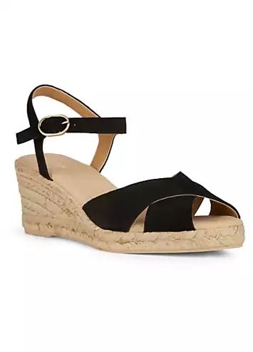 Geox Women’s Black D Gelsa Low C Sandals | Kaleidoscope