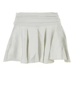 Gimaguas Light Grey Satin Marta Mini Skirt