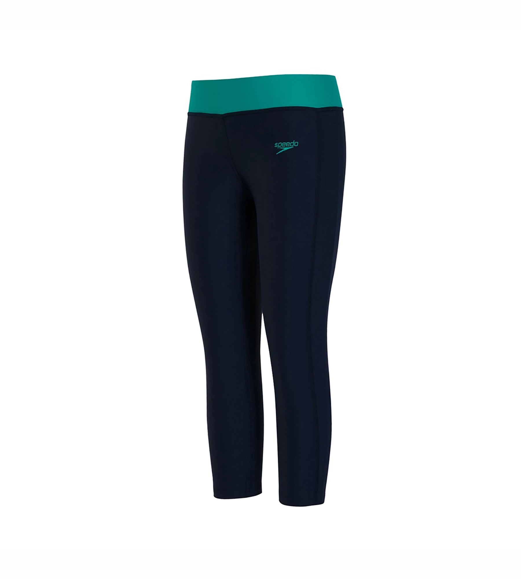 Girl's Solid Swim Capri - Navy & Jade